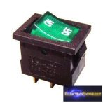 1ák.3p.2áll.Világító Billenő kapcsoló.250V/6A.Zöld világítással. 1ák.3p.2áll.Világító Billenő kapcsoló.250V/6A.Zöld világítással.