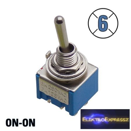 2ák.6p.2áll.Karos kapcsoló.250V/3A.