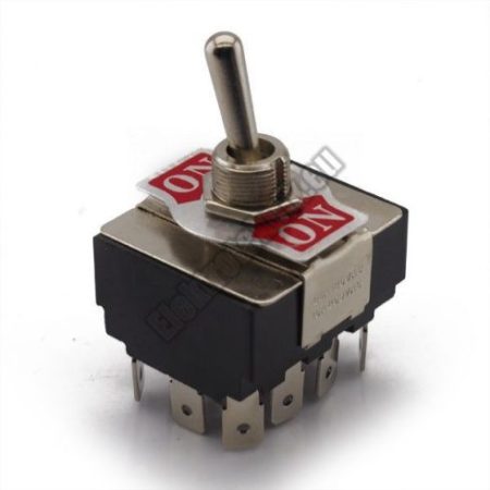 4ák.12p.2áll.Karos kapcsoló (on-on • 15A-250V)