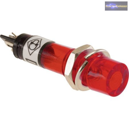 12V LED Jelzőlámpa Piros.