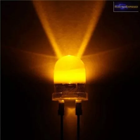 10mm sárga LED. 10mm sárga LED.