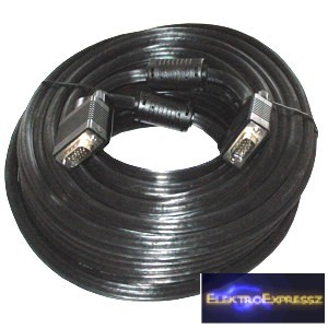 ET-7593-FPP-20 VGA kábel 20m árnyékolt fekete