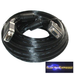 ET-7593-FPS-15 VGA hosszabbító kábel 15m árnyékolt fekete