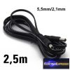 ET-7600C DC dugó - DC dugó kábel 5,5<-->2,1mm 2,5m