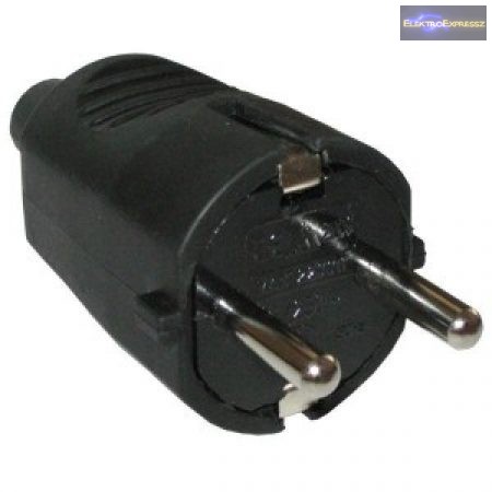 Földelt hálózati lengő dugó gumírozott 250V