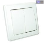 Fali csillár kapcsoló,  2 áramkörös süllyesztett