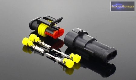  2 pólusú vízálló csatlakozó pár