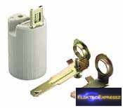 GE-479J Porcelán foglalat E14 gyerta utánzat betét 2A, 250V~ SOLERA