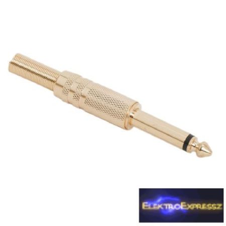 GA-05108 JACK dugó Mono 6,3 mm Aranyozott Fém kivitel törésgátlóval