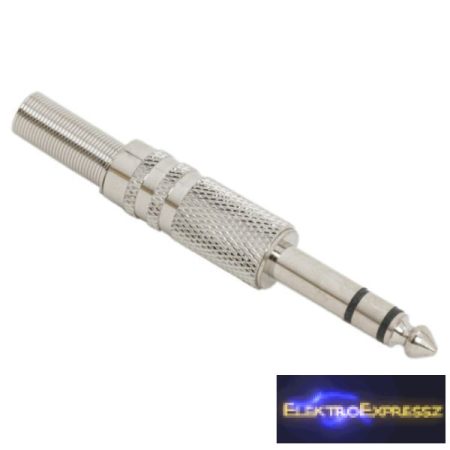 GA-05123 JACK dugó Sztereo 6,3 mm Fém kivitel törésgátlóval