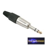GA-05131 JACK dugó Sztereo 6,3 mm Erősített fém kivitel szorítópofás törésgátlóval