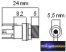 GA-05158 DC táp aljzat beépíthető 5.5/2.5