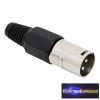 GA-05192 XLR dugó • 3 pólusú Fém kivitel Szorítópofás törésgátlóval