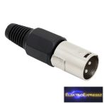 GA-05192 XLR dugó • 3 pólusú Fém kivitel Szorítópofás törésgátlóval