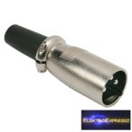 GA-05205 XLR dugó • 3 pólusú Csavaros, fém kivitel Gumírozott törésgátló