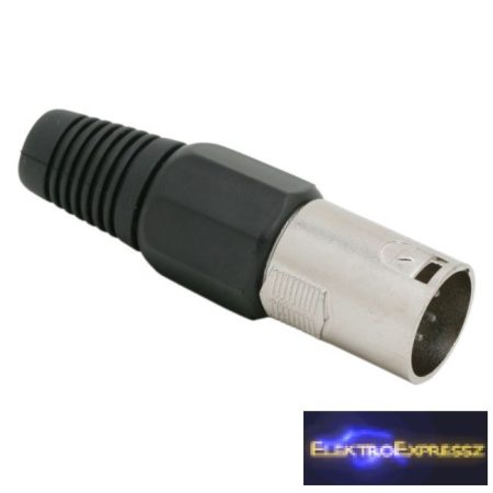 GA-05246 XLR dugó • 5 pólusú 5 pólusú Fém kivitel Szorítópofás törésgátlóval