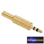 GA-05253 JACK dugó Sztereo 3,5 mm Aranyozott Fém kivitel törésgátlóval