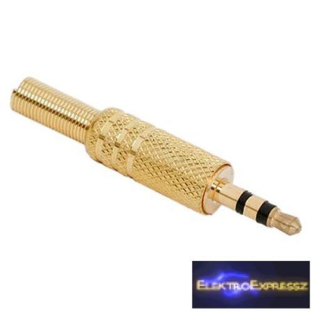 GA-05253 JACK dugó Sztereo 3,5 mm Aranyozott Fém kivitel törésgátlóval