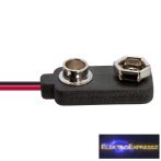 GA-05316 9V-os elem csatlakozó erősített fejrésszel 150mm GA-05316 9V-os elem csatlakozó erősített fejrésszel 150mm