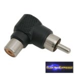 GA-05733 RCA toldó 90°-os RCA aljzat - RCA dugó Műanyag kivitel