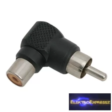 GA-05733 RCA toldó 90°-os RCA aljzat - RCA dugó Műanyag kivitel