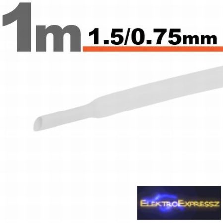 GA-11019W Zsugorcső Fehér • 1,5 / 0,75 mm GA-11019W Zsugorcső Fehér • 1,5 / 0,75 mm