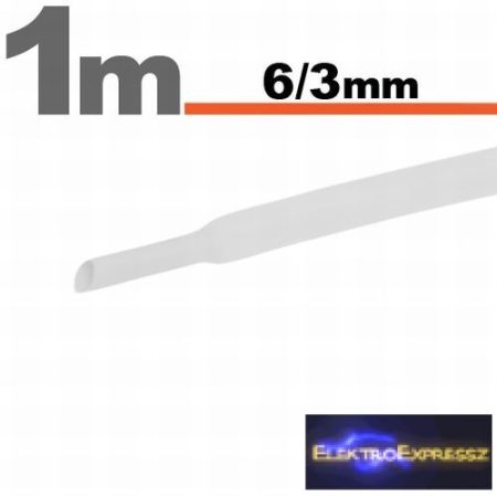 GA-11022W Zsugorcső Fehér • 6 / 3 mm GA-11022W Zsugorcső Fehér • 6 / 3 mm