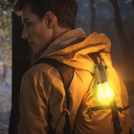 Akasztható szolár lámpa - villanykörte alakú - USB-C - 100 lumen - 400 mAh Akasztható szolár lámpa - villanykörte alakú - USB-C - 100 lumen - 400 mAh