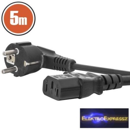 GA-20109 Számítógép , PC , monitor tápkábel Hálózati tápkábel 5,0 m