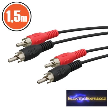 GA-20115 RCA kábel 2 x RCA dugó - 2 x RCA dugó 1,5 m 