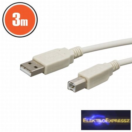 GA-20123 USB kábel A dugó - B dugó 3,0 m 