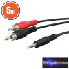 GA-20174 RCA / JACK kábel 2 x RCA dugó - 3,5 st JACK dugó 5,0 m 