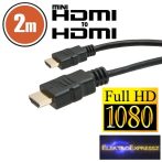 GA-20318 Mini HDMI kábel • 2 m aranyozott csatlakozóval