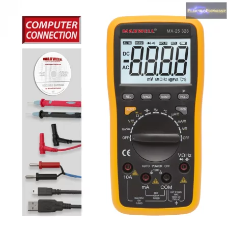 GA-25328 5 az 1 -ben Digitális multiméter USB-s PC kapcsolattal
