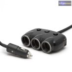   Szivargyújtóaljzatba csatlakoztatható 3-as elosztó + 2 x USB