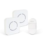   Digitális elem- és vezeték nélküli csengő - Kinetic - 2 beltéri - fehér - kék LED