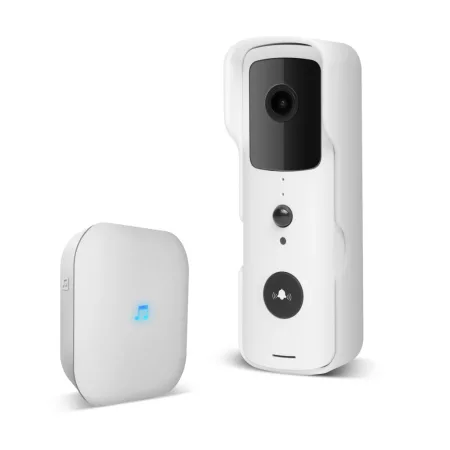 Smart Wi-Fi-s videó kaputelefon szett - akkumulátoros - MicroSD, FHD, PIR - fehér Smart Wi-Fi-s videó kaputelefon szett - akkumulátoros - MicroSD, FHD, PIR - fehér