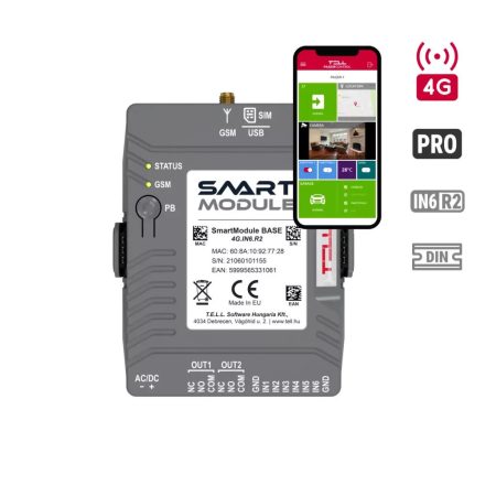Smart Module BASE DIN rail - 4G.IN6.R2