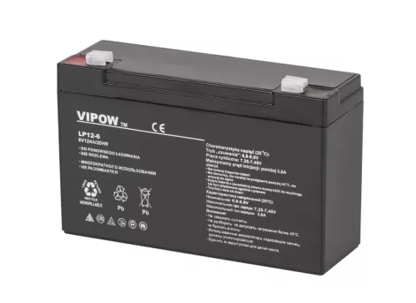 VIPOW 6V 12Ah zselés akkumulátor