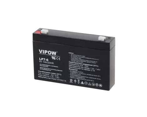 VIPOW 6V 7Ah zselés akkumulátor