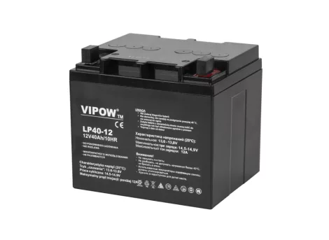 VIPOW 12V 40Ah zselés akkumulátor