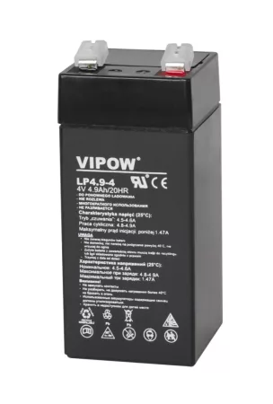 VIPOW 4V 4,9Ah zselés akkumulátor