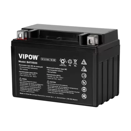 VIPOW MC típusú akkumulátor motorokhoz 12V 9Ah VIPOW MC típusú akkumulátor motorokhoz 12V 9Ah