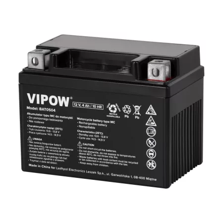 VIPOW MC típusú akkumulátor motorokhoz 12V 4Ah VIPOW MC típusú akkumulátor motorokhoz 12V 4Ah