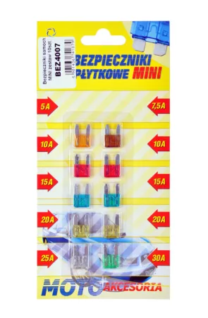 MINI autós biztosíték készlet 10 db