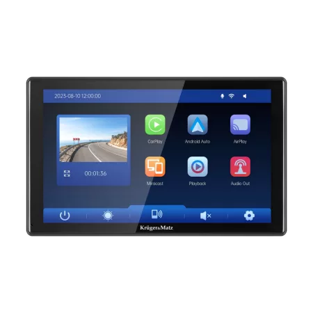 9" Android Auto Apple Carplay multimédiás állomás DVR-rel és tolatókamera Kruger&Matz