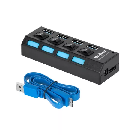 HUB USB 3.0 4 portos Rebel HUB USB 3.0 4 portos Rebel