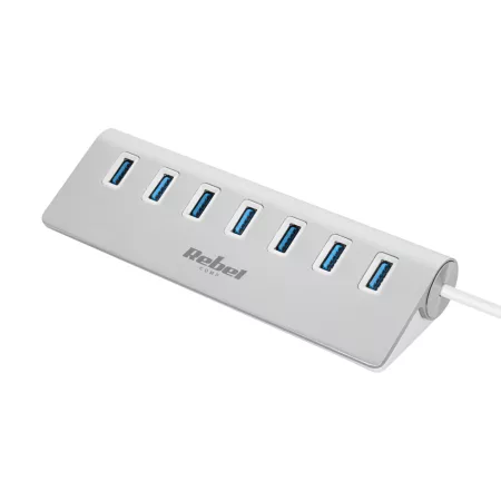 HUB (elosztó) USB 3.0 7 portos Rebel