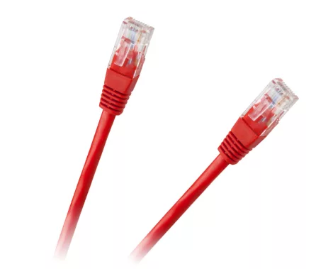 UTP patch kábel 8c dugó-dugó 3,0m CCA piros cat.6e