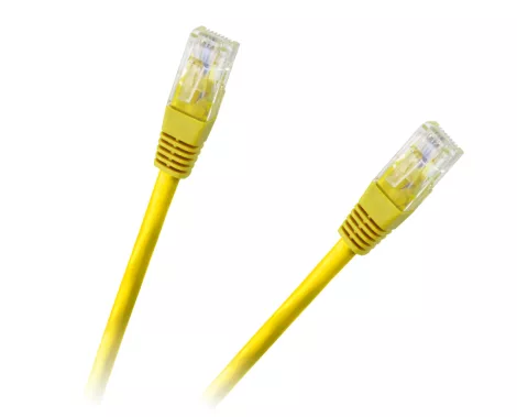 UTP 8p8c patch kábel wtyk-wtyk 1,5m CCA sárga cat.6e